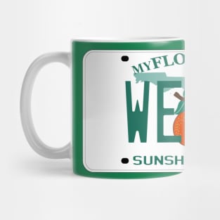 Florida Weber Grill License Plate Mug